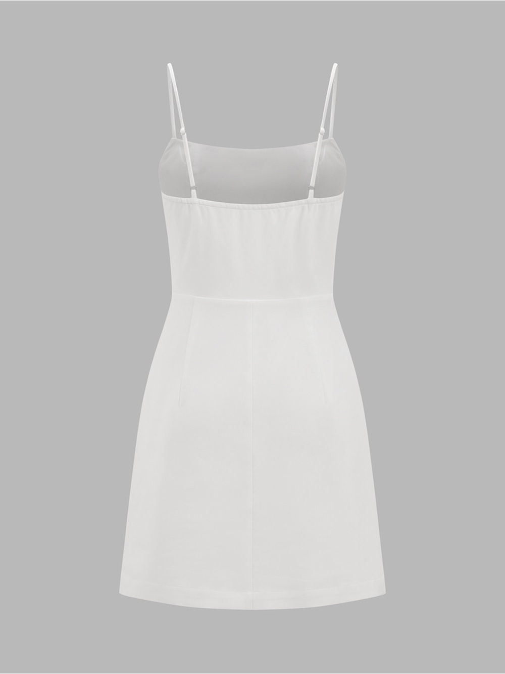 Commense Women's Elegant White Cape Overlay Cami Mini Dress two piece set - Picture 4 of 6